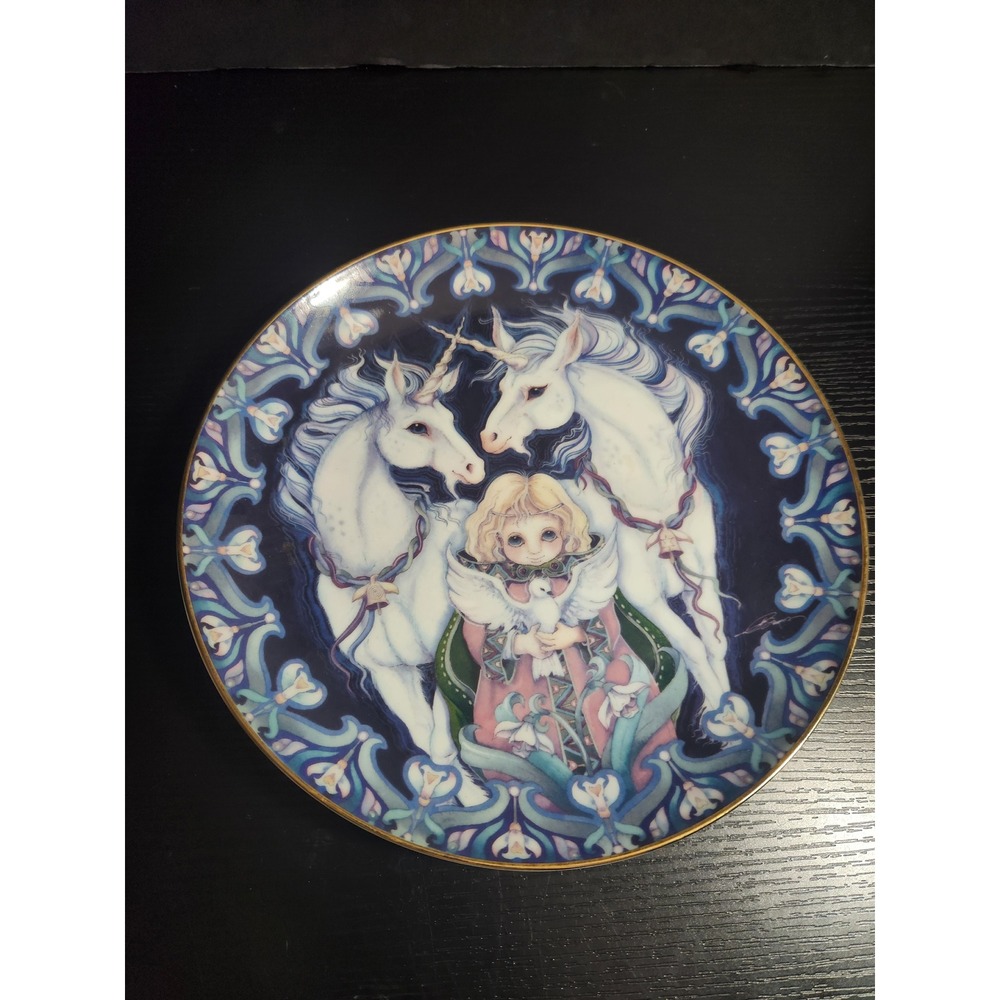 Reco International Guardians of the Kingdom Unicorns Childrens‎ Plate 5790 1990